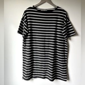 Finn & Clover Black and White Striped Dress, Size Women’s Small